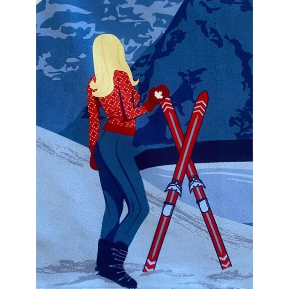 NWT Krimson Klover Illustrated Maple Neck Gaiter "Live Boldly" Blue HTF New - Picture 5 of 9